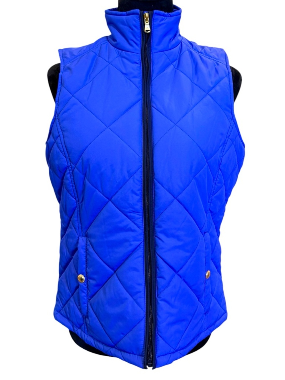 Ralph Lauren Blue Quilted Sleeveless Puffer Vest Size Medium